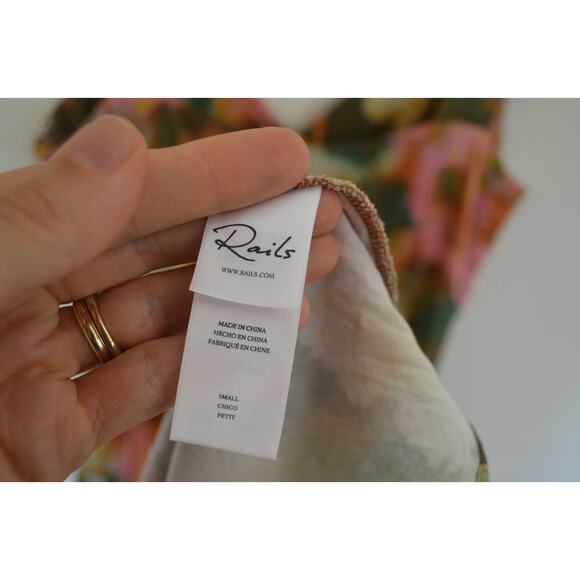 Rails Jacinda Dress Terra Floral Size Small Satin Midi Dress - Picture 8 of 9